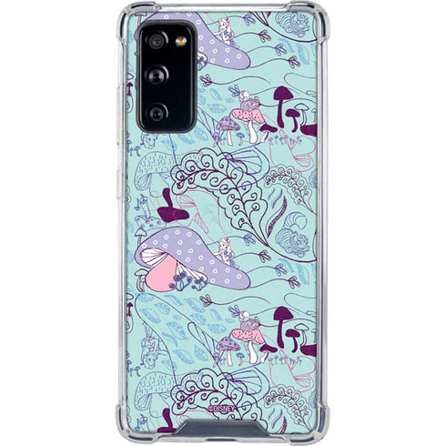 Disney Alice in Wonderland (animated) Mushrooms Print Pattern Galaxy S20 FE Clear Case